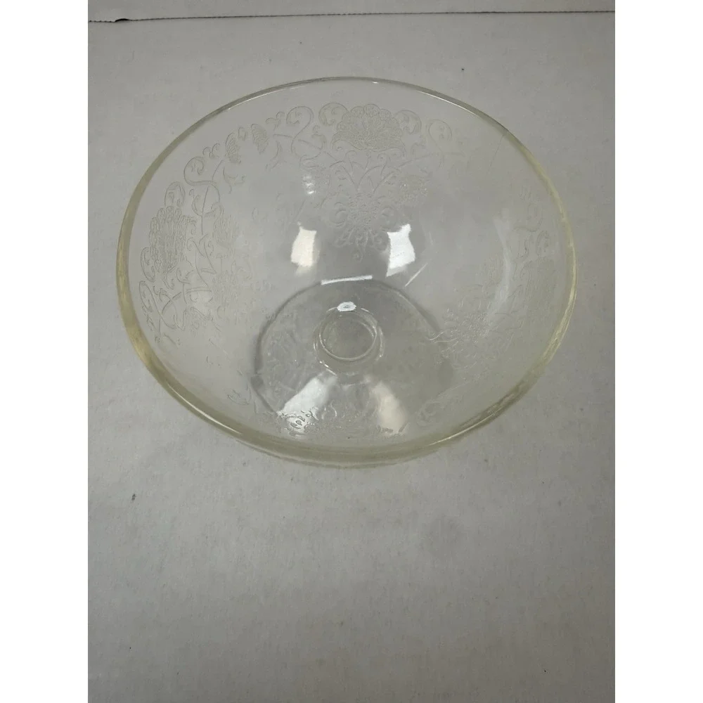 Hazel Atlas Florentine Poppy Crystal Clear Sherbet Bowl Depression Glass